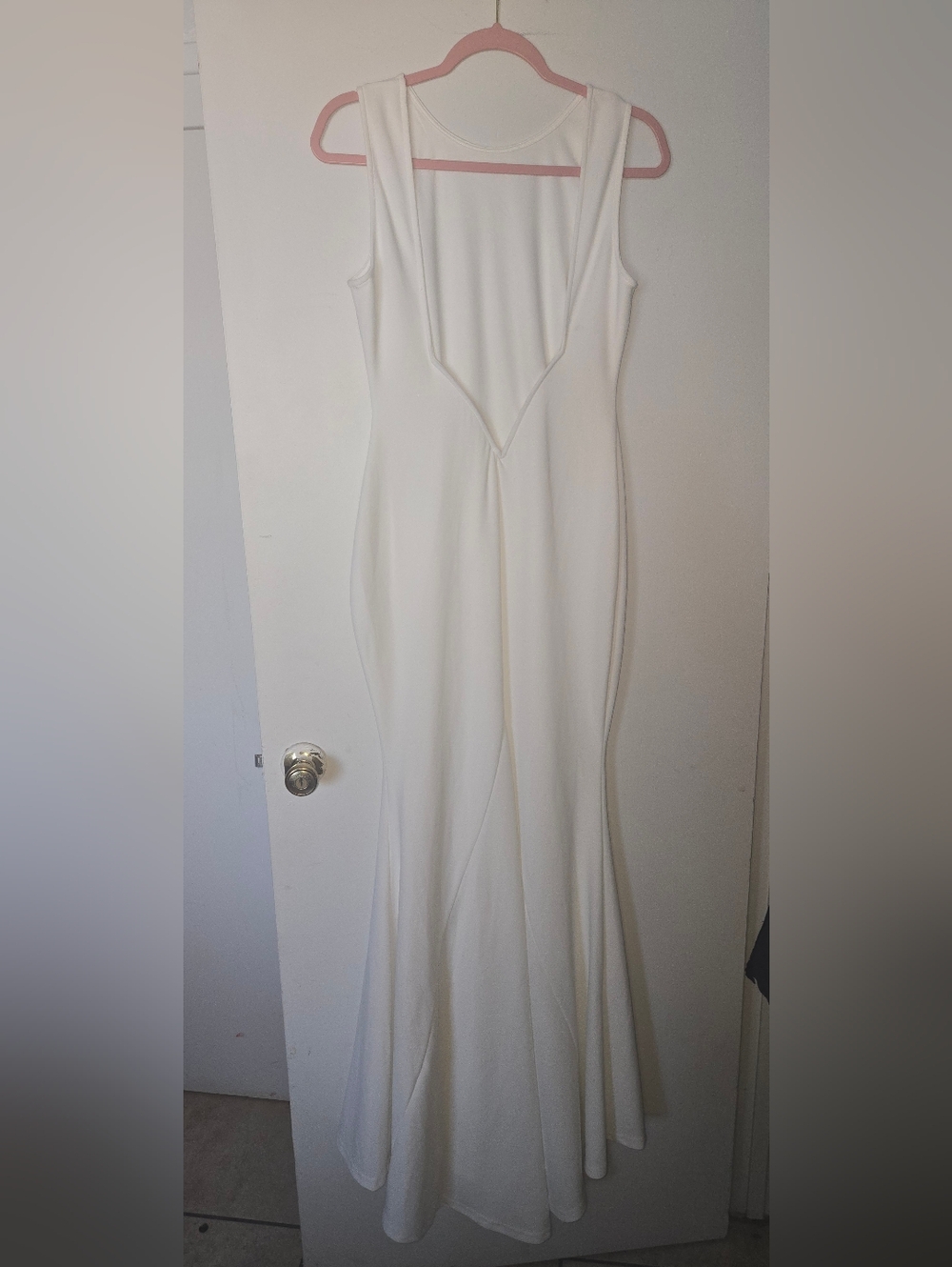 Lulu's White Sleeveless Fitted Maxi Dress - Picture 6 of 9